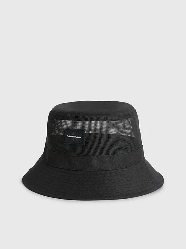 Calvin Klein USA Recycled Drawstring Bucket Mens Cap Black 0795136-ZE